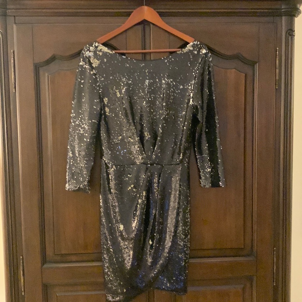 Sequined black dress